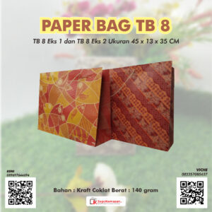 Tas Kertas Paper Bag TB 8 Eks 1 dan TB 8 Eks 2