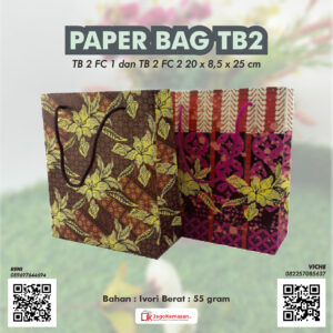 Tas Kertas Paper Bag Kantong Kertas TB 2 FC 1 dan TB 2 FC 2
