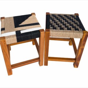Wooden Square Stool "Rupa"
